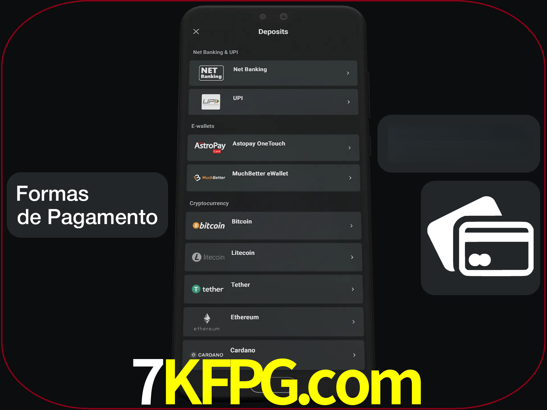 Escolha a forma de pagamento de sua preferência.