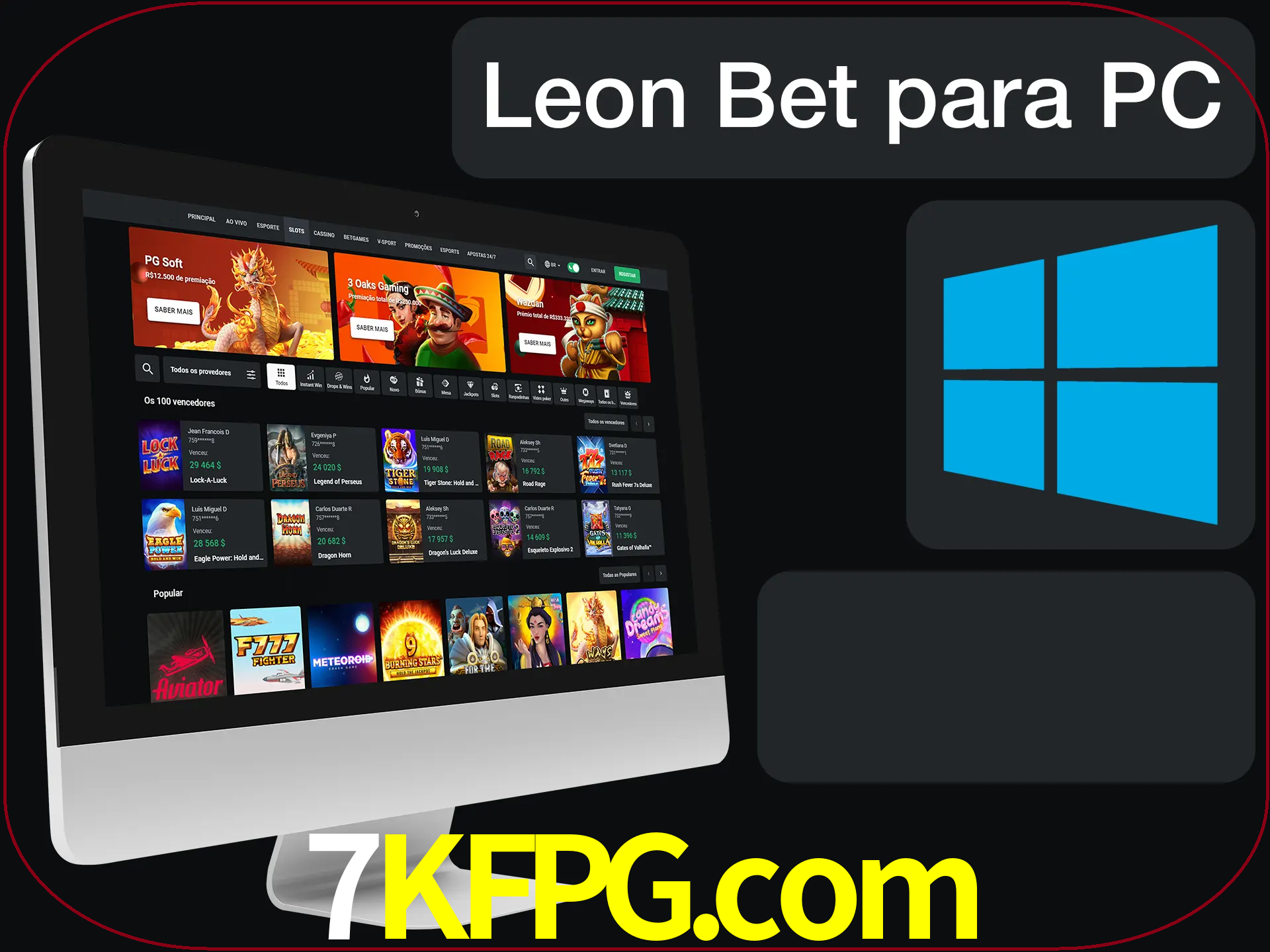 Aposte e jogue em nosso cassino usando o PC.