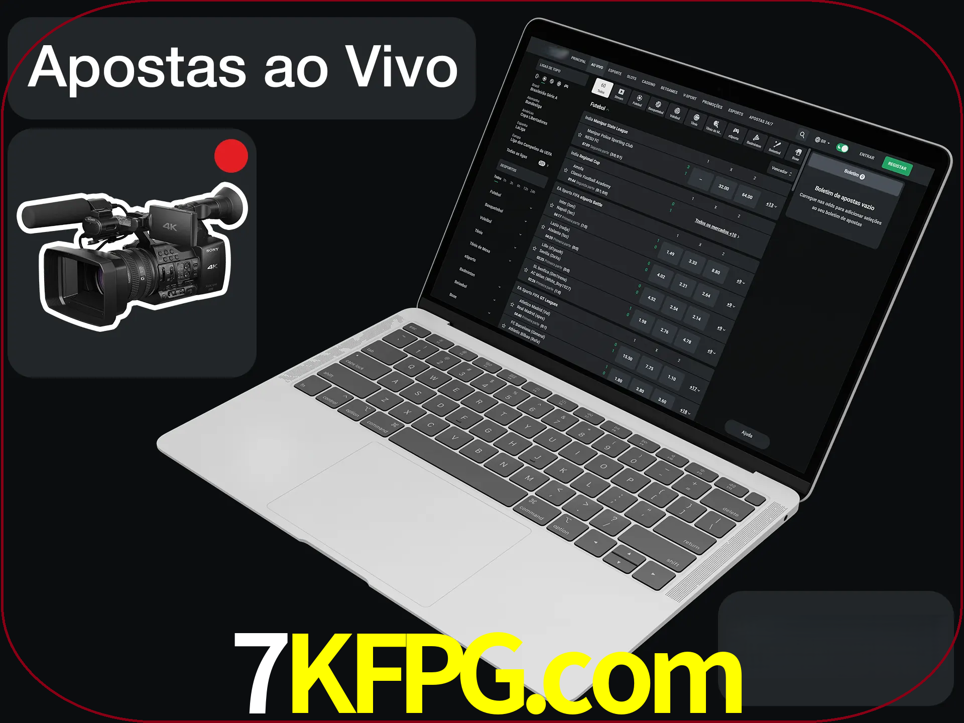 Aposte em formato ao vivo em nosso site.